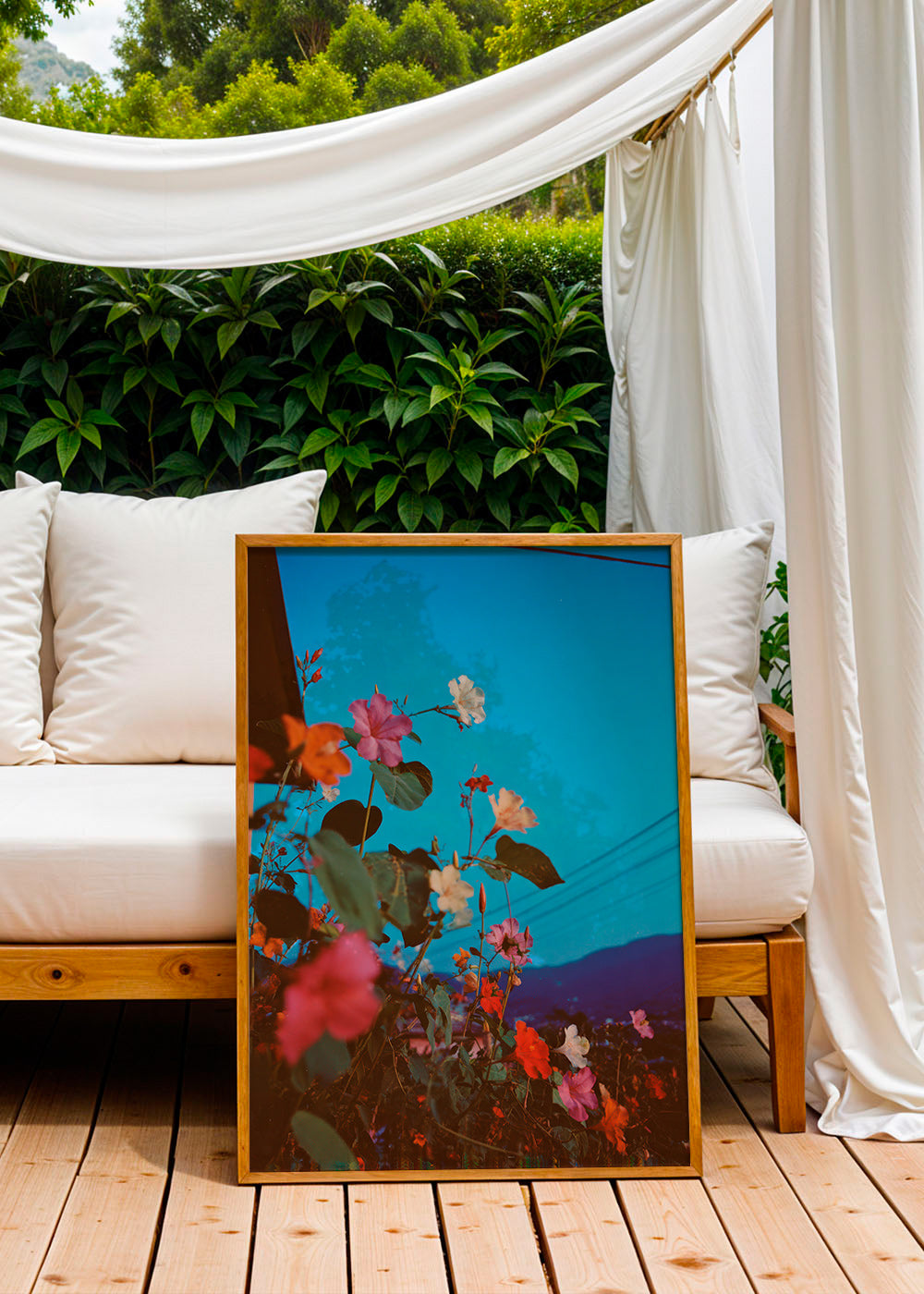 Stampa botanica: bougainvillea al crepuscolo