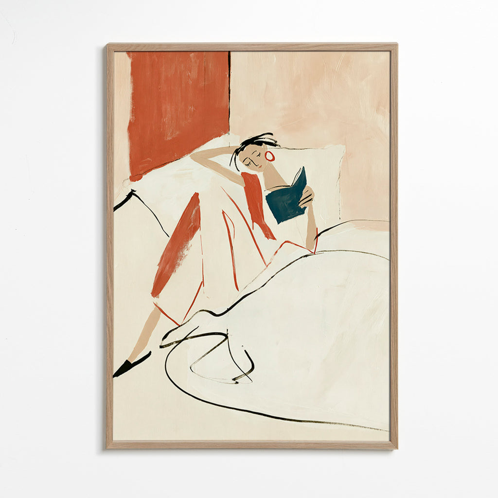 Illustrazione donna che legge