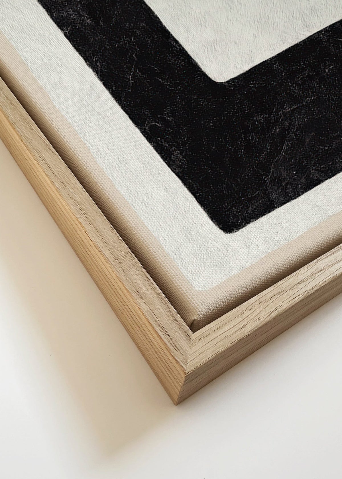 Quadro astratto blocchi terracotta e nero