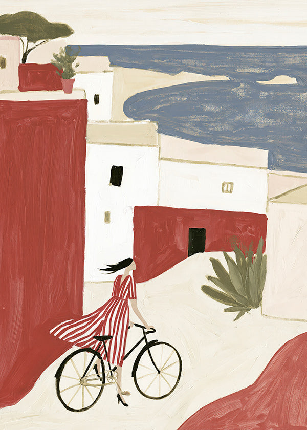 Illustrazione di bicicletta costiera