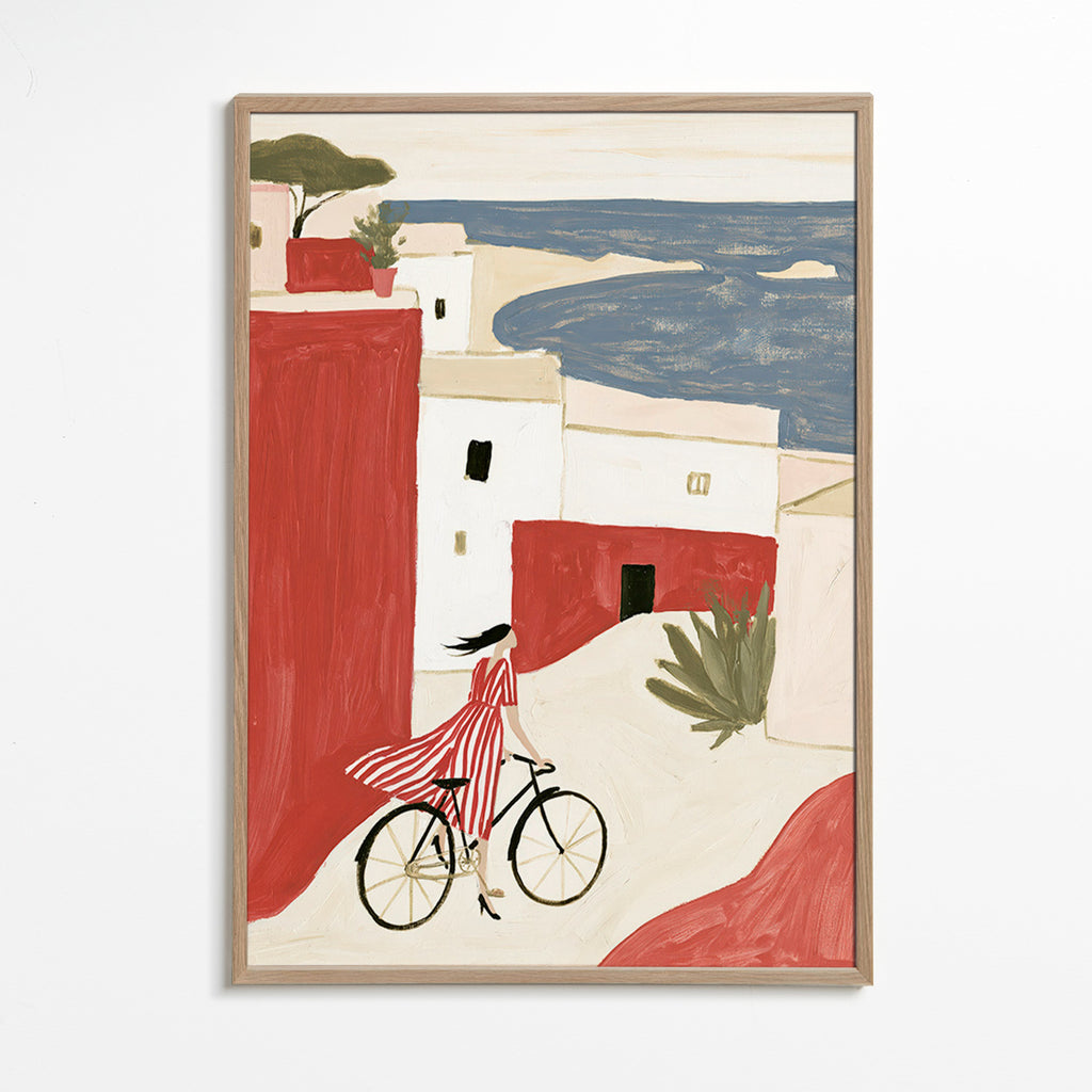 Illustrazione di bicicletta costiera