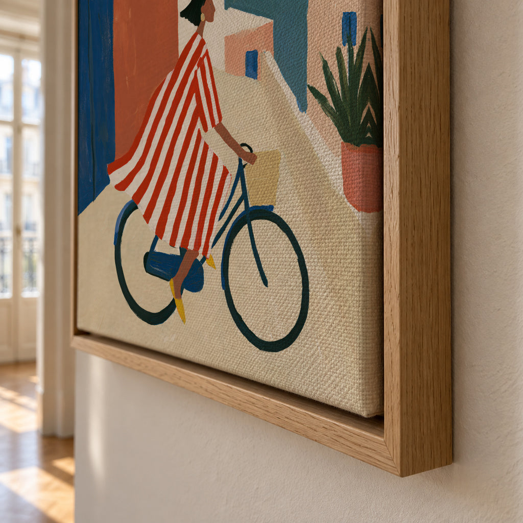 Ride to the Beach - Detalle del lienzo