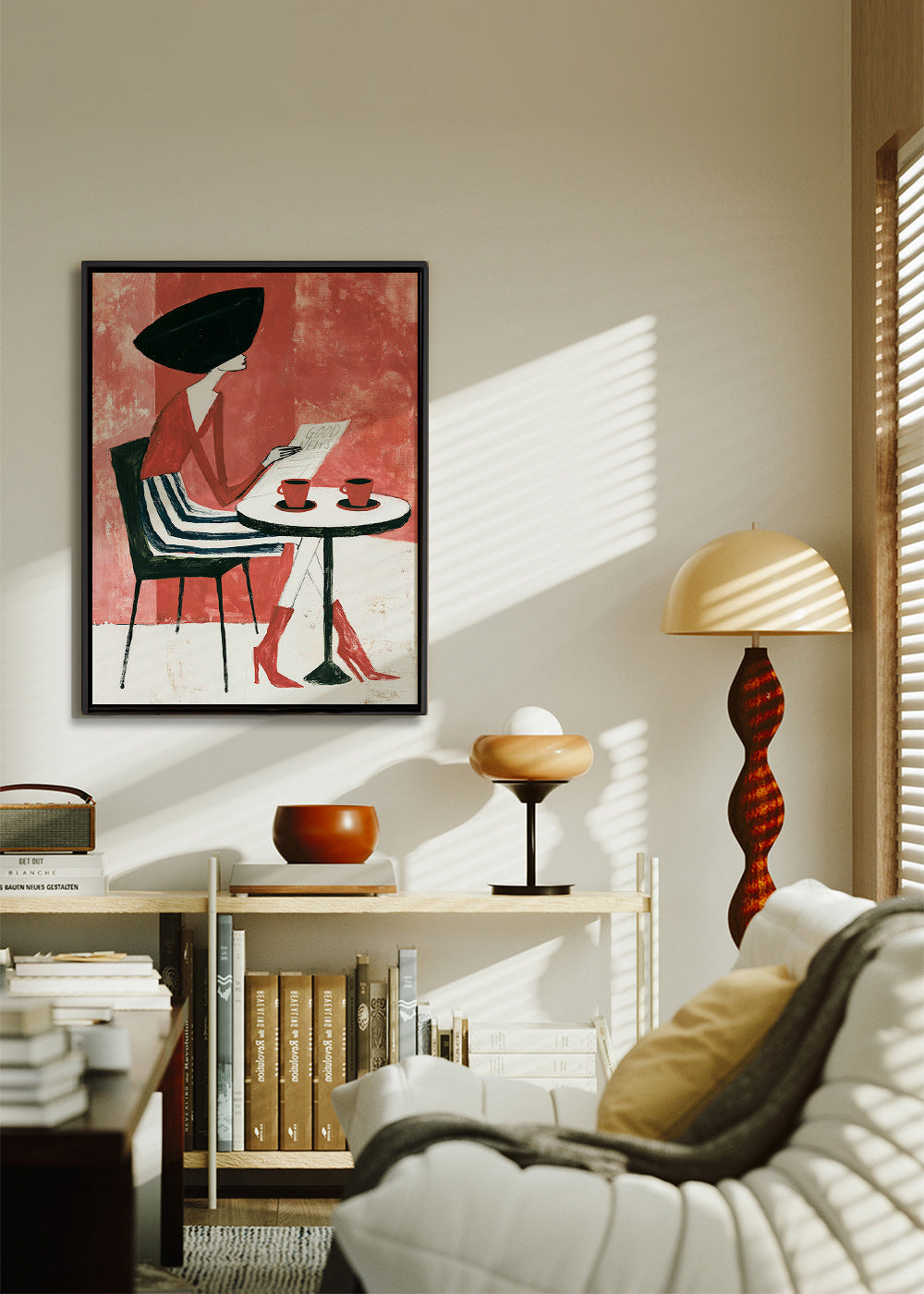 Arte da cucina donna con caffè