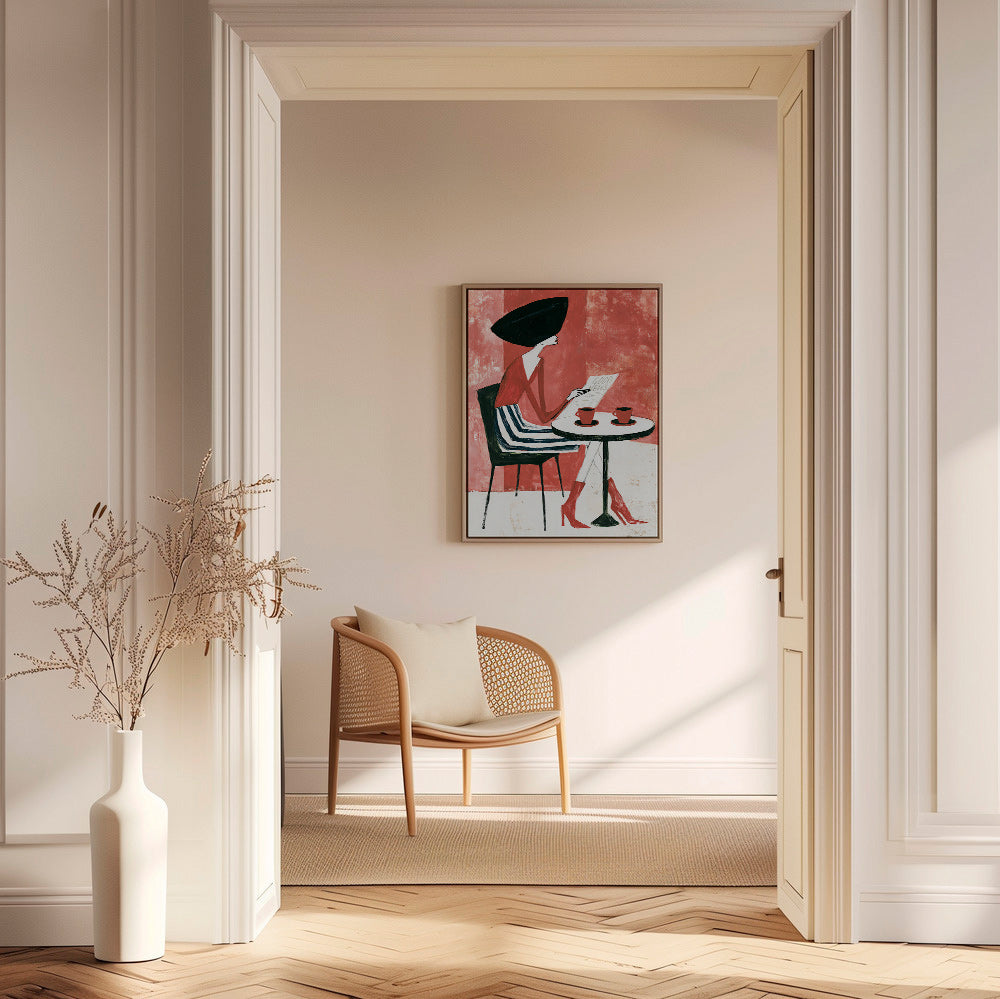 Arte da cucina donna con caffè