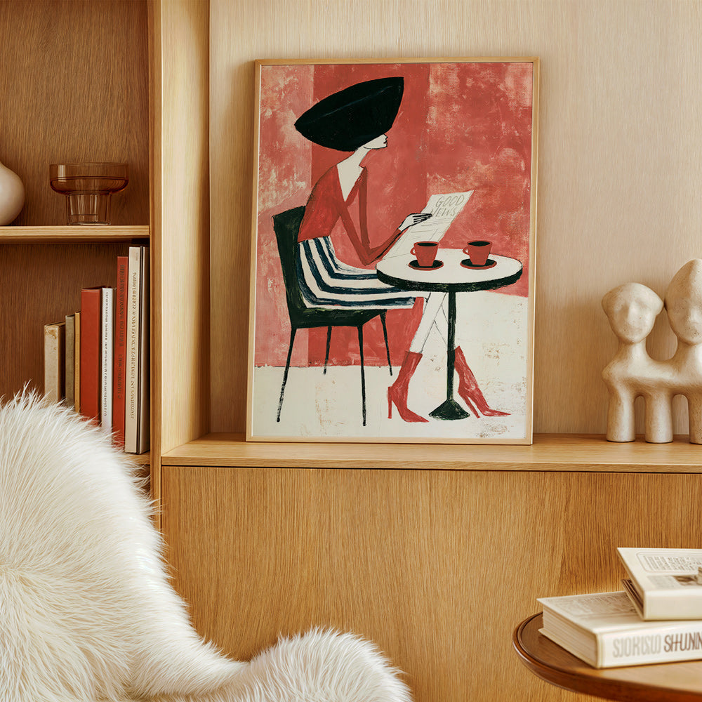 Arte da cucina donna con caffè