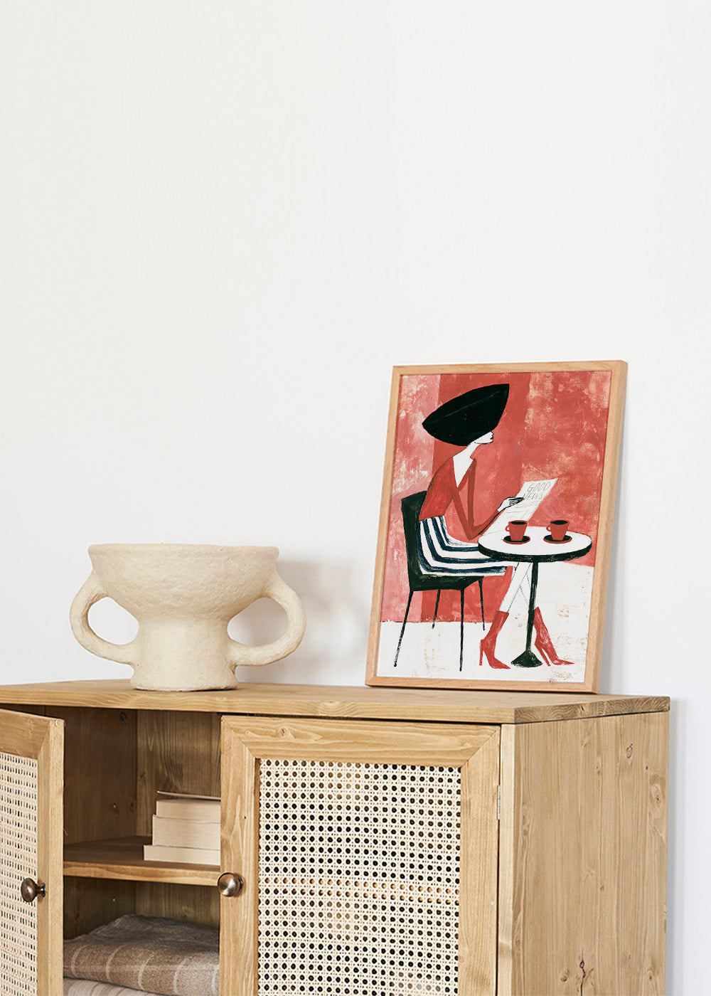 Arte da cucina donna con caffè