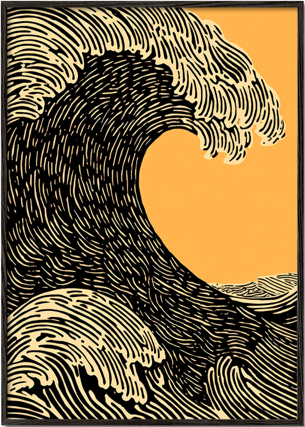 Illustrazione onda grafica nera