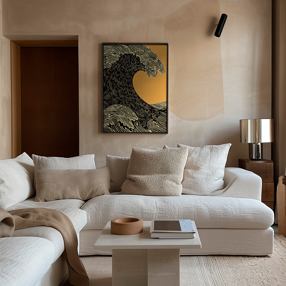 Illustrazione onda grafica nera