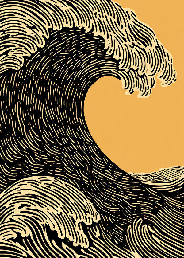 Illustrazione onda grafica nera