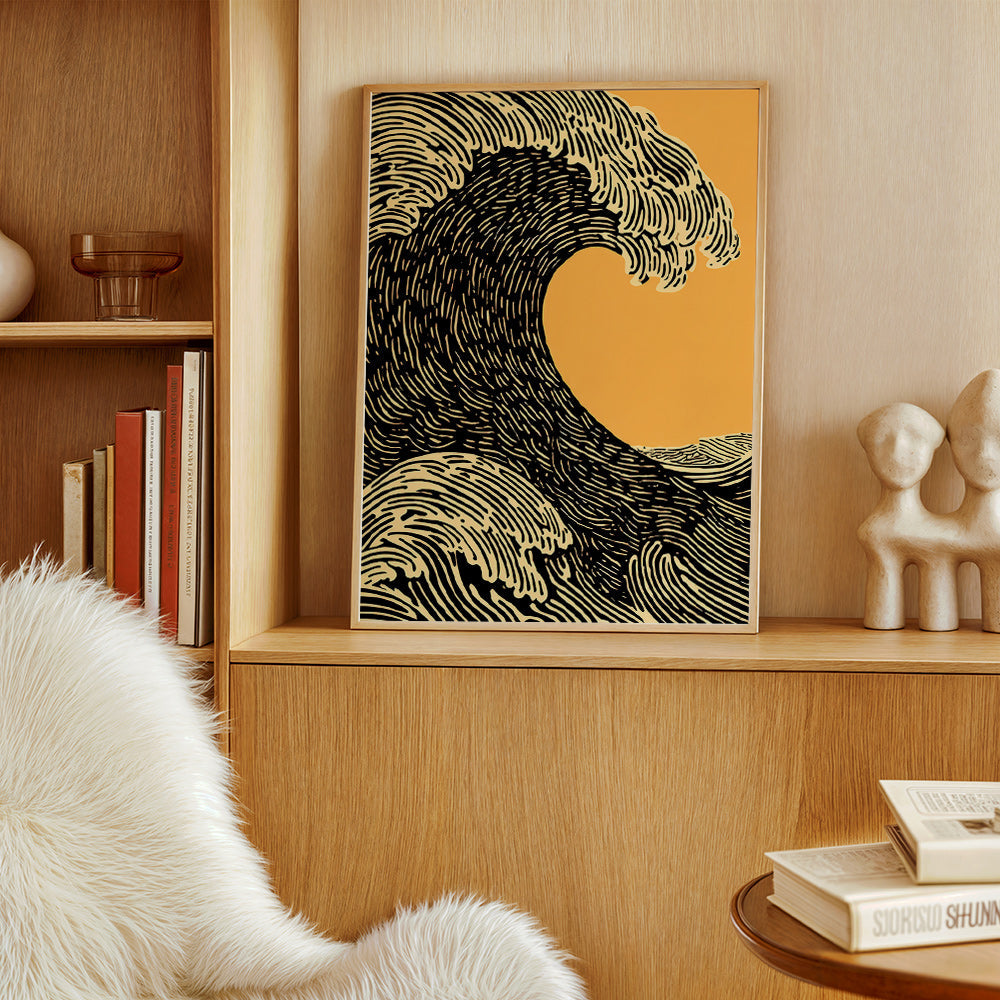 Illustrazione onda grafica nera