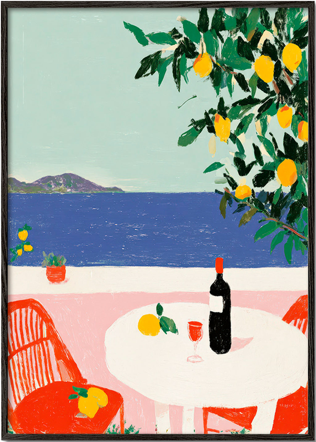 Arte da cucina tavola mediterranea con limoni