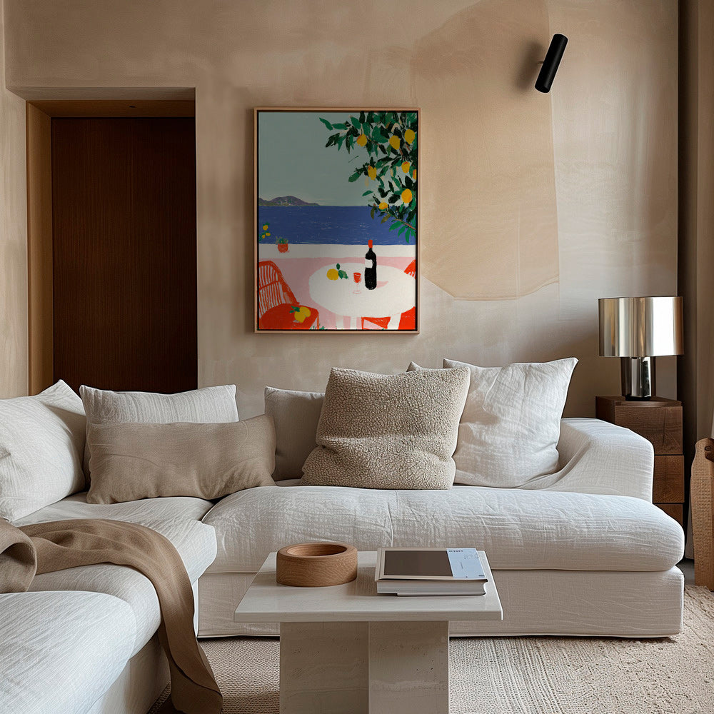 Arte da cucina tavola mediterranea con limoni