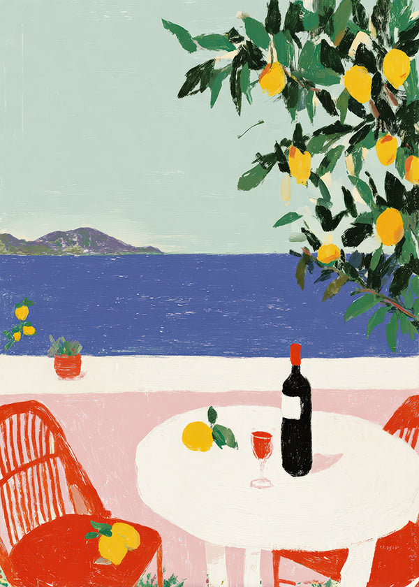 Arte da cucina tavola mediterranea con limoni