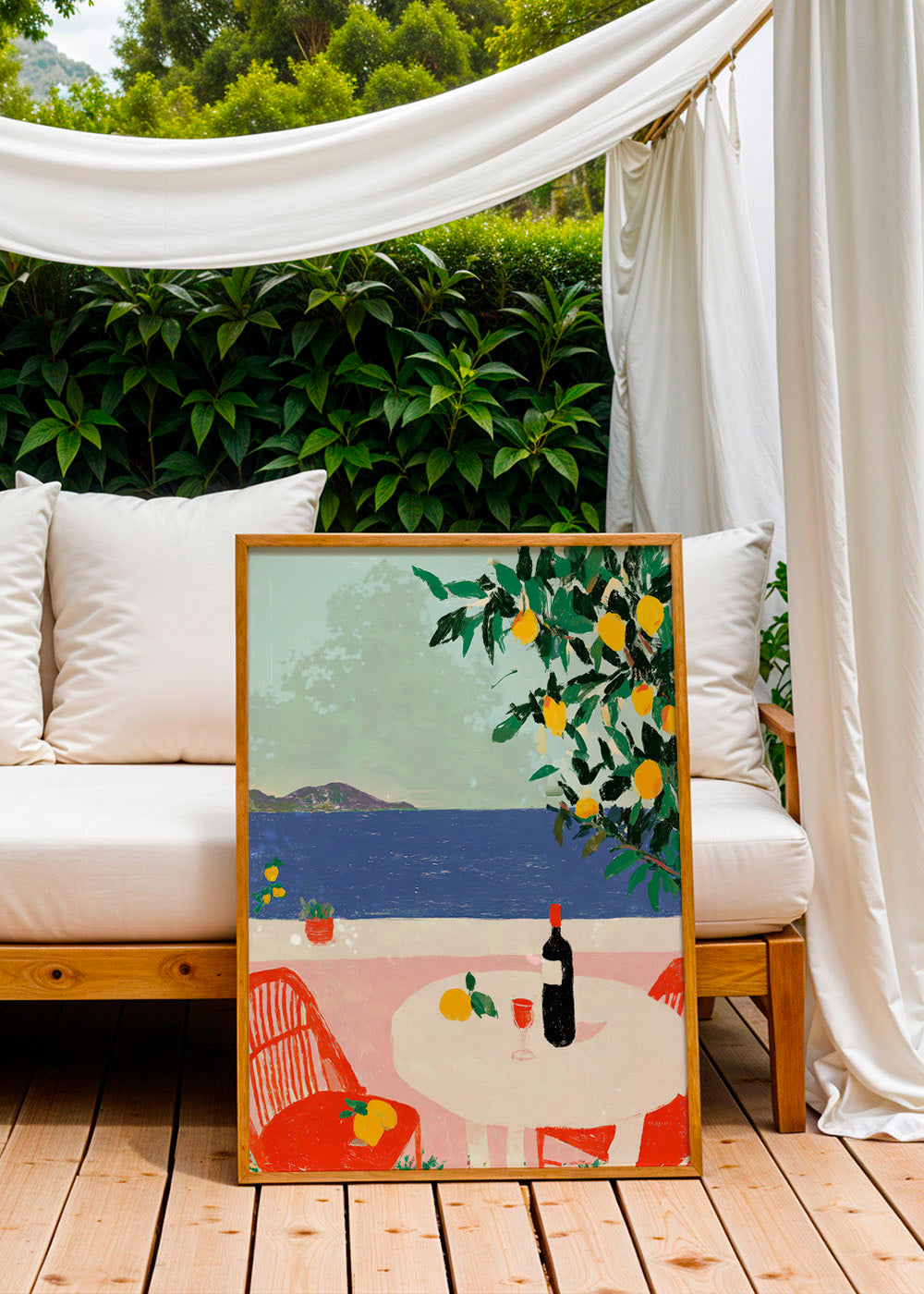 Arte da cucina tavola mediterranea con limoni