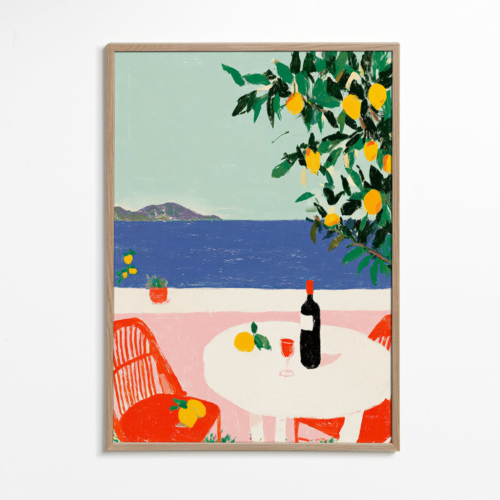 Arte da cucina tavola mediterranea con limoni