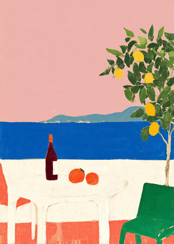 Arte da cucina Riviera rosa con limone