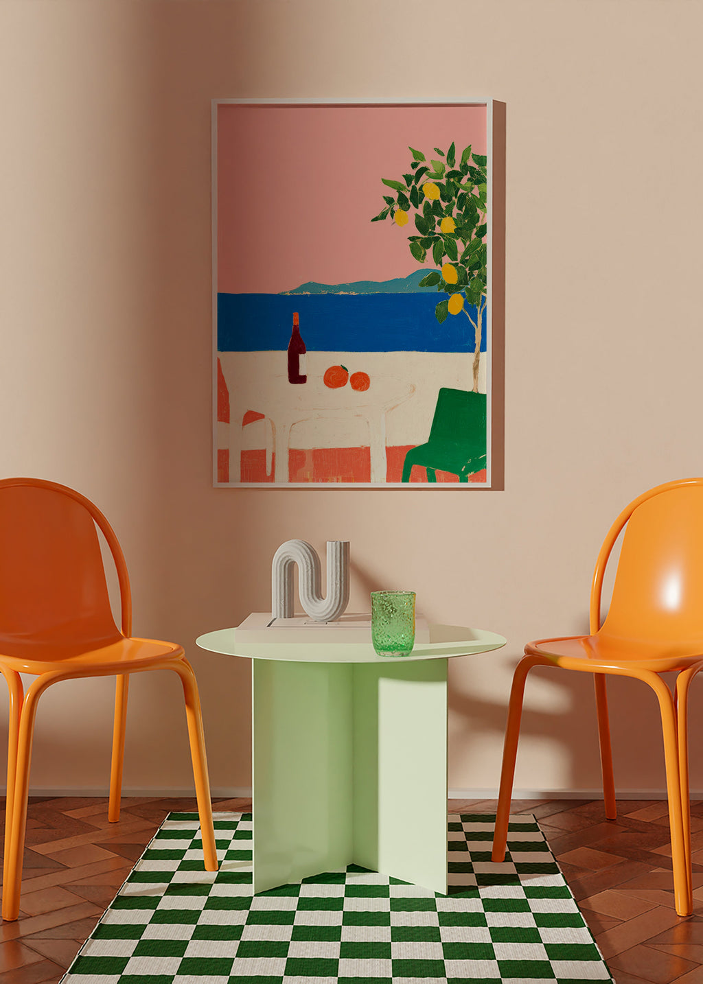 Arte da cucina Riviera rosa con limone