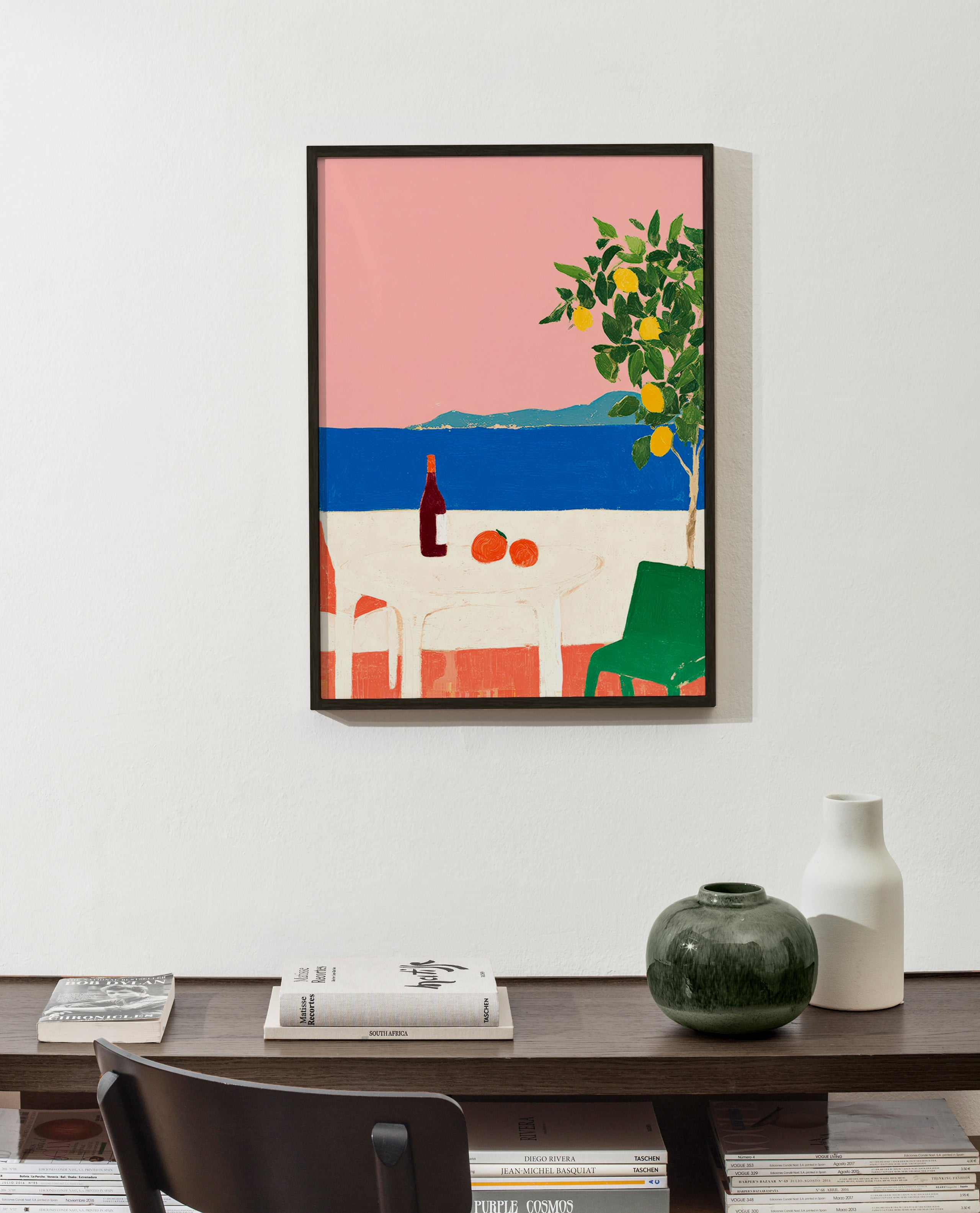 Arte da cucina Riviera rosa con limone