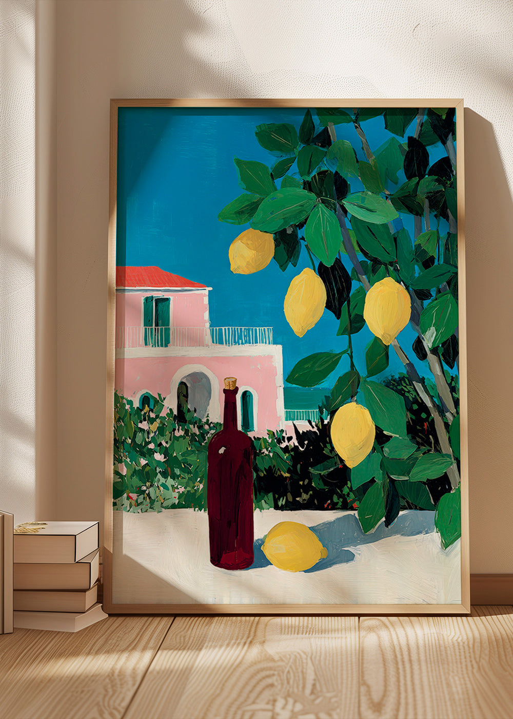 Arte da cucina: limoni e bottiglia