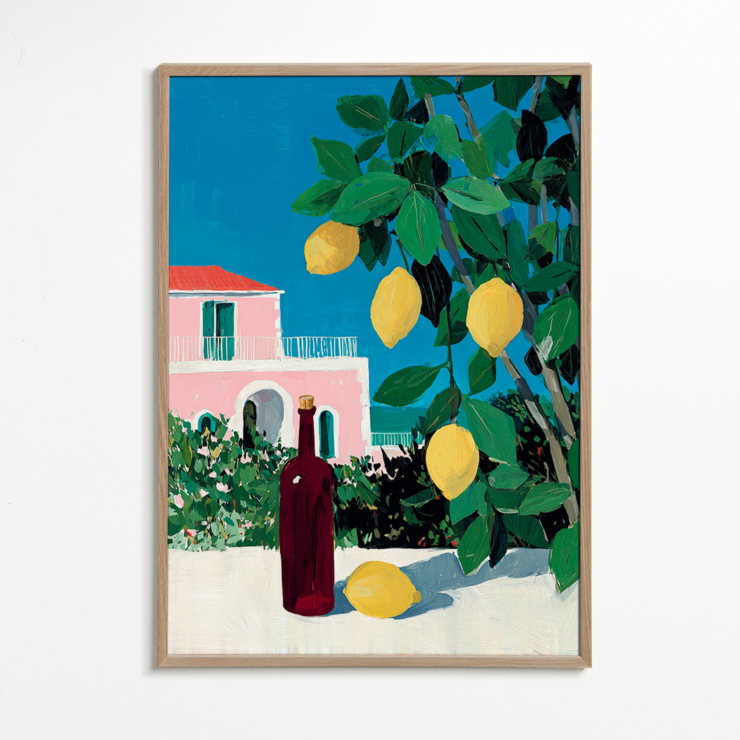Arte da cucina: limoni e bottiglia