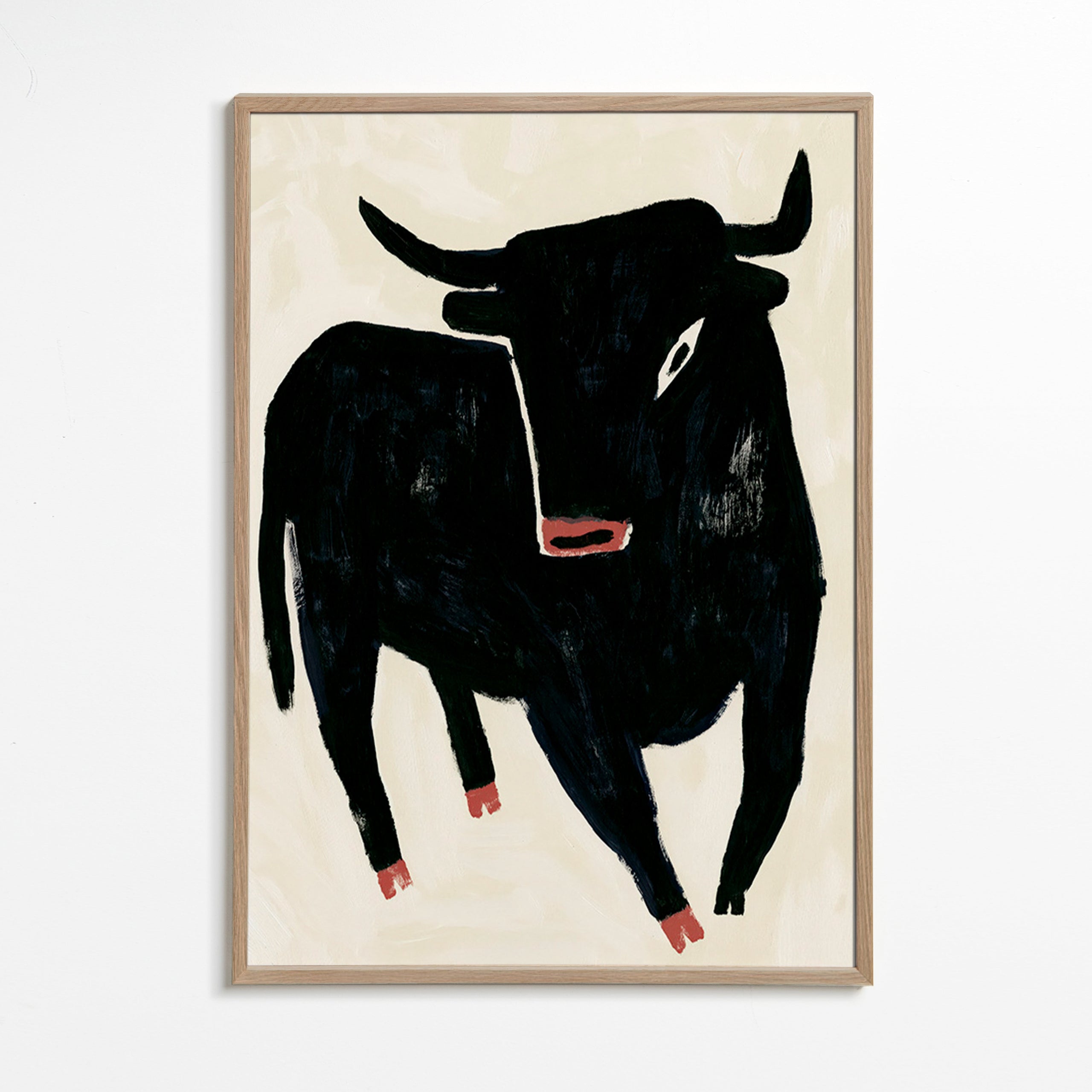 Quadro toro nero espressivo