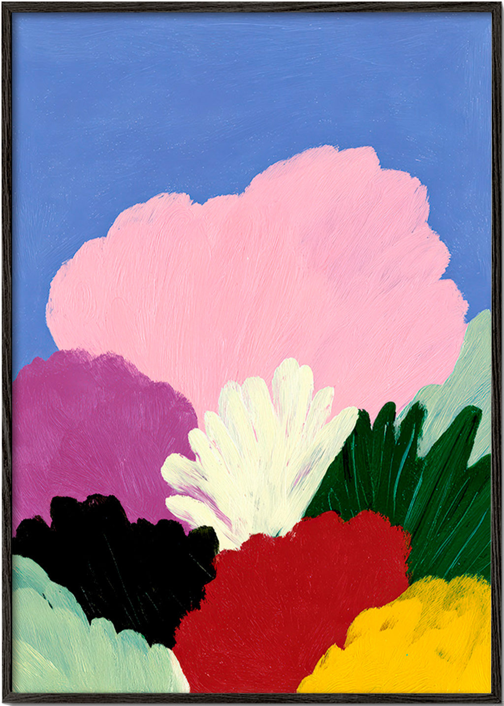 Stampa botanica Bloomscape con fiori astratti