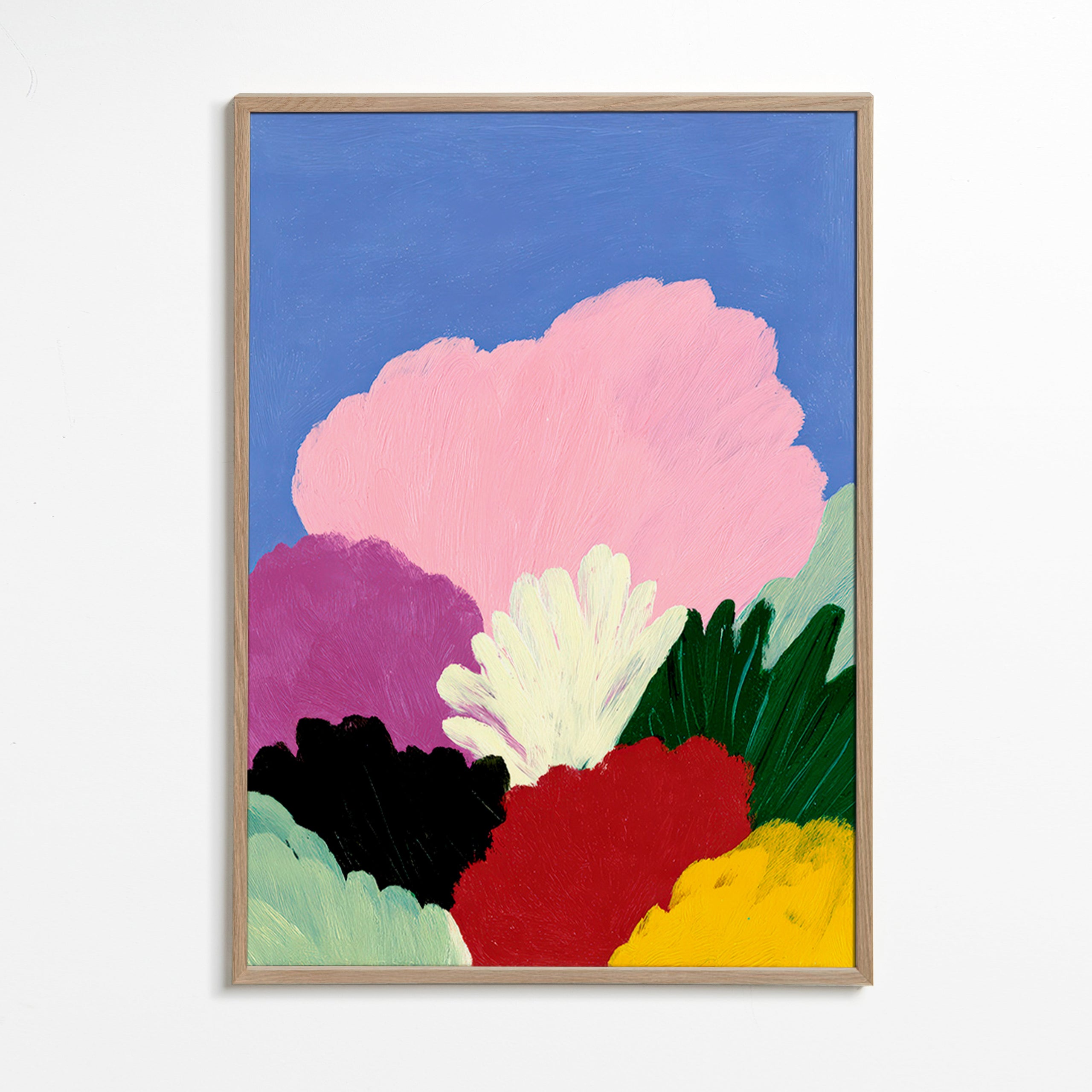 Stampa botanica Bloomscape con fiori astratti