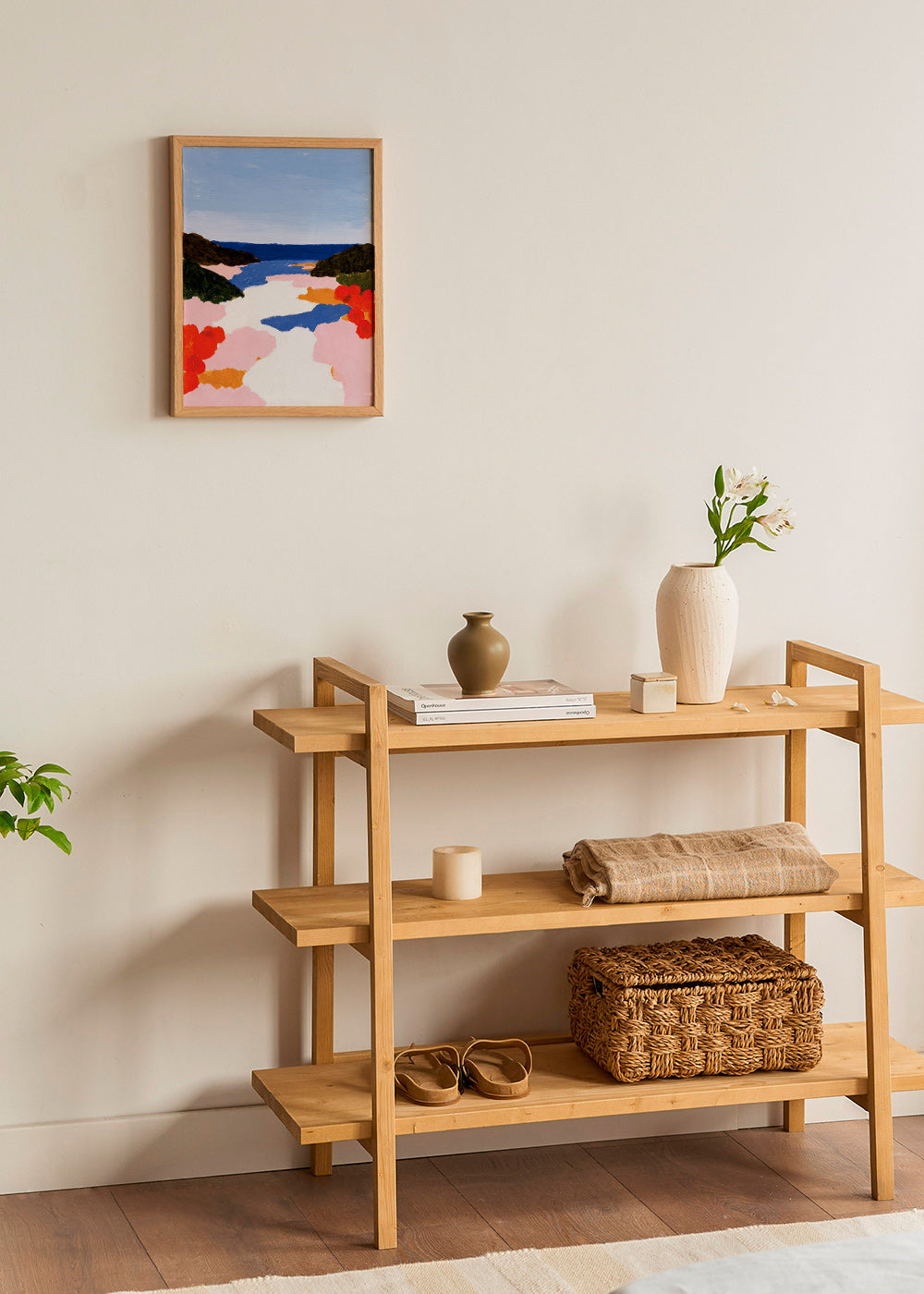 Stampa botanica: baia in fiore
