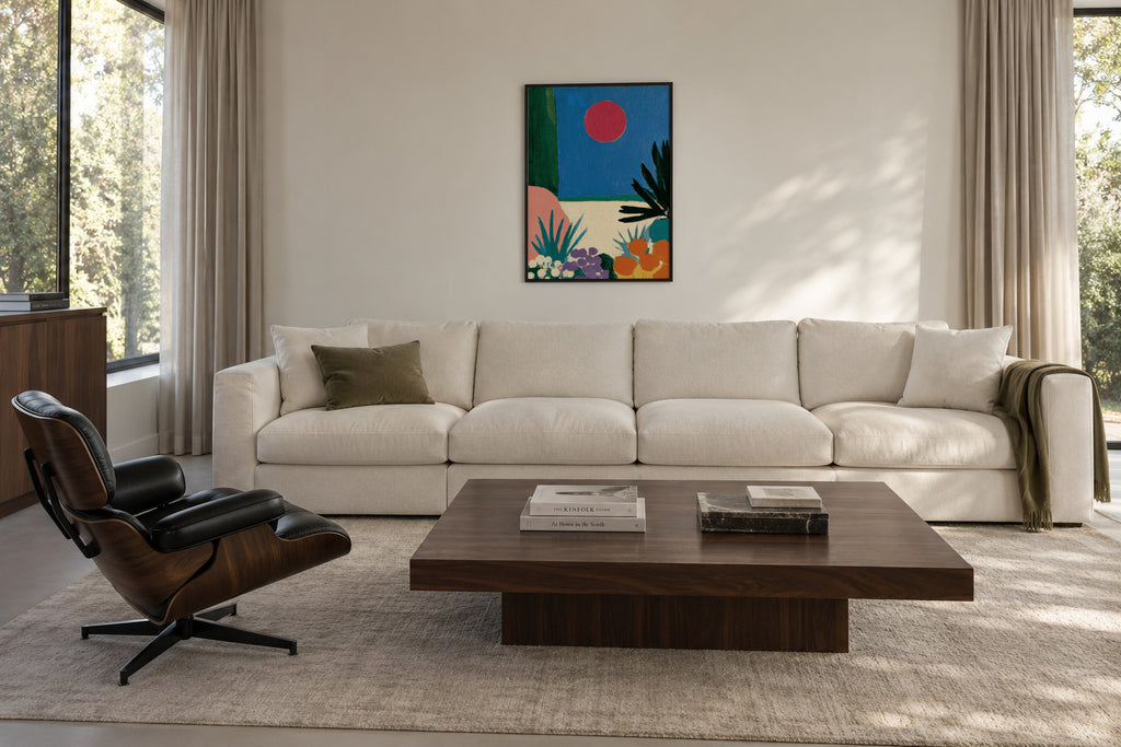 Red Moon Garden - Framed poster in an interior