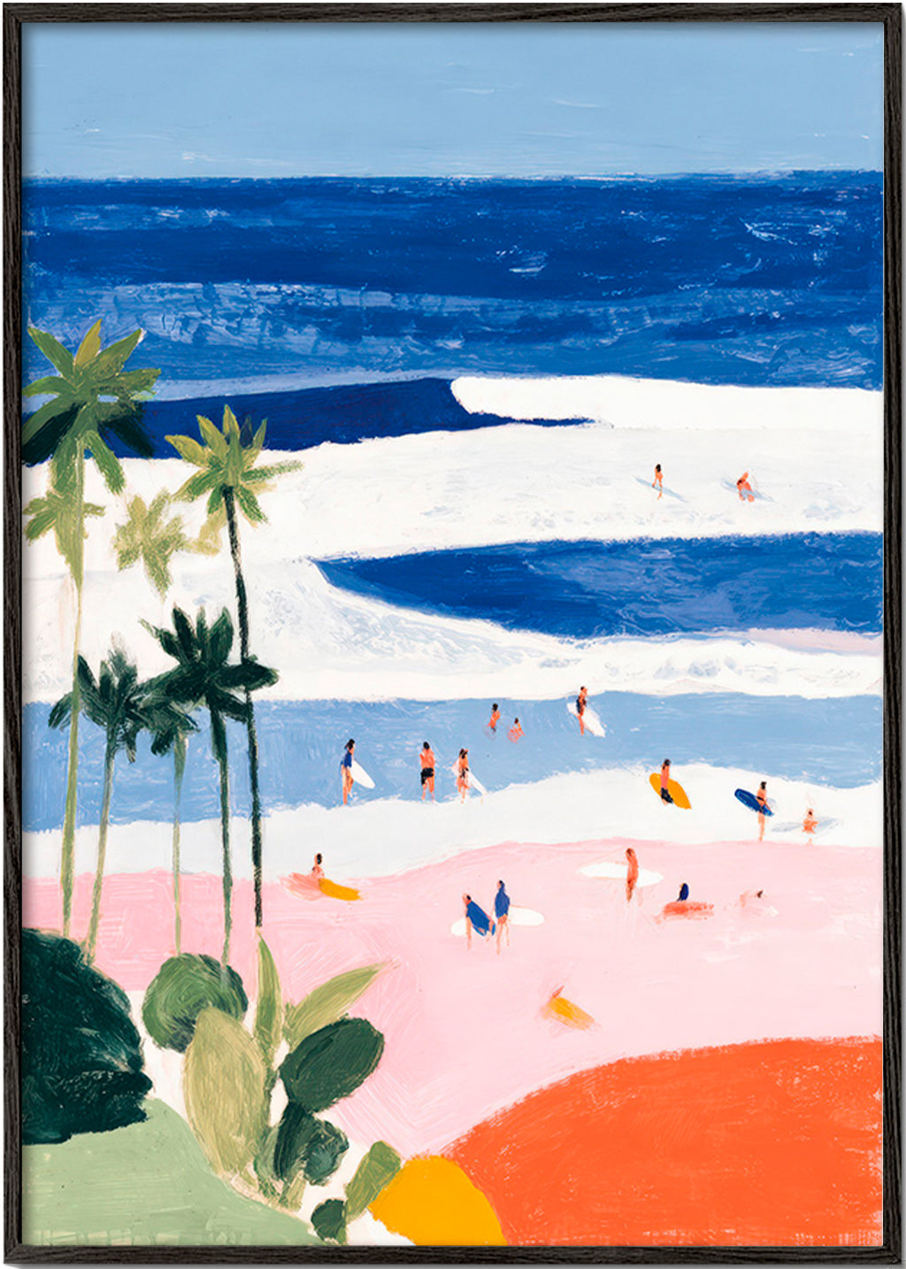 Cuadro de paisaje spiaggia e surf