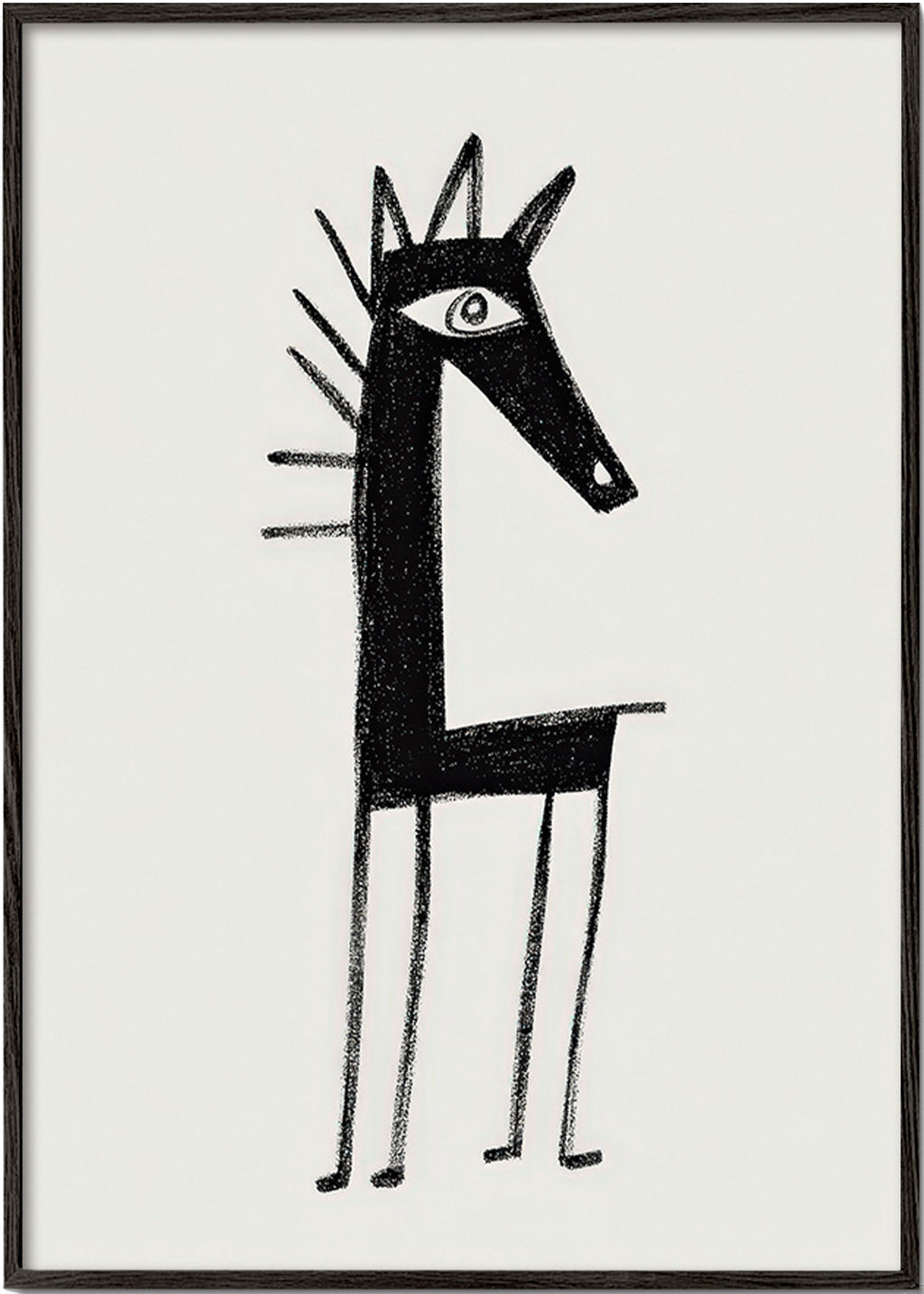 Quadro creatura minimale a tratto