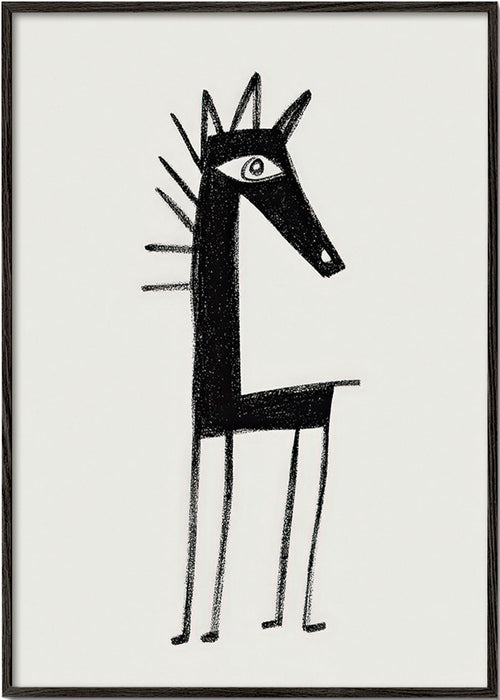 Quadro creatura minimale a tratto
