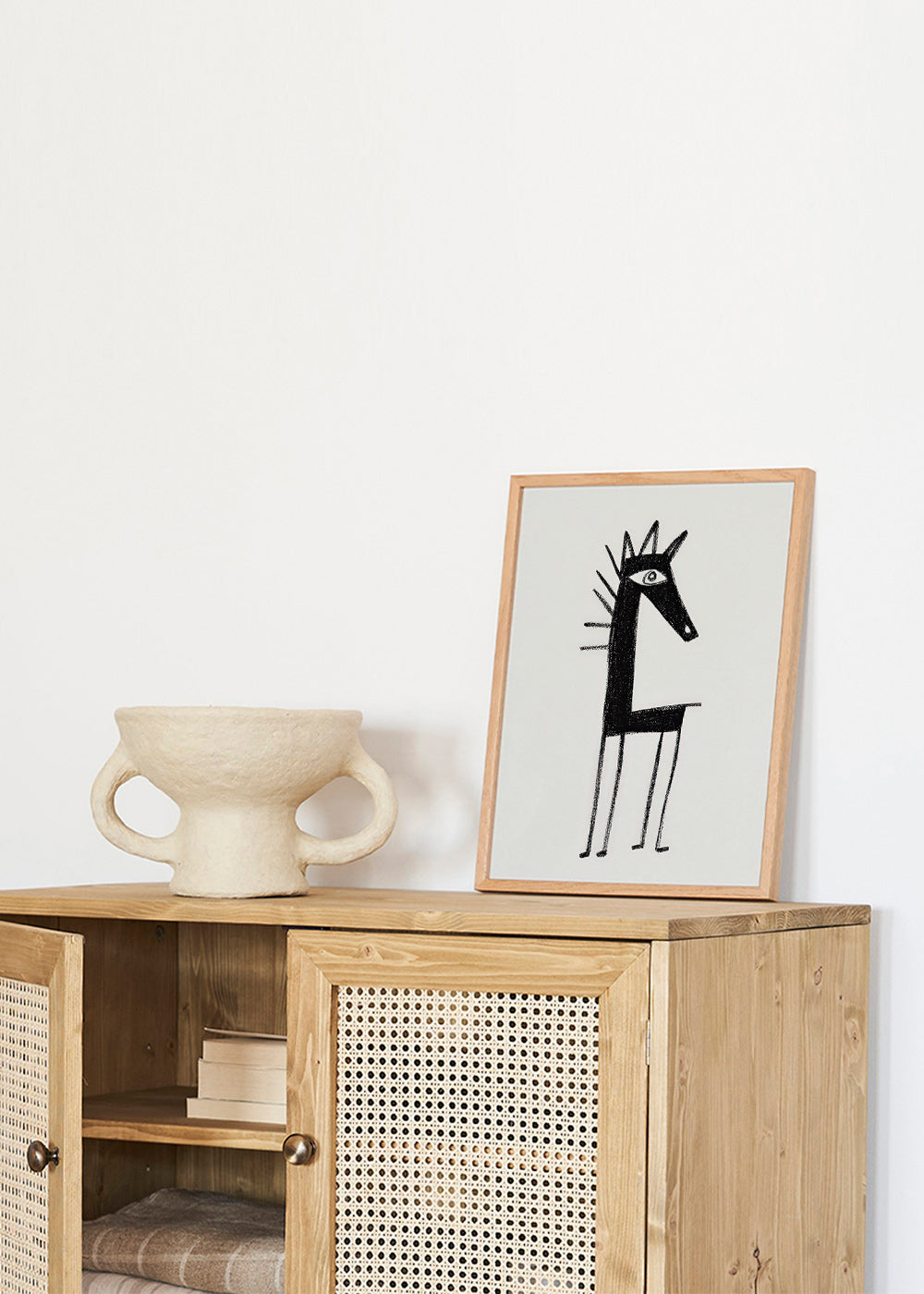 Quadro creatura minimale a tratto