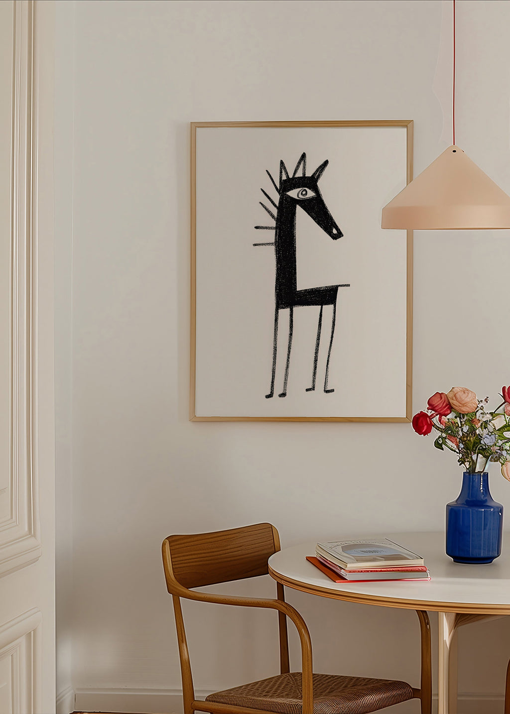 Quadro creatura minimale a tratto