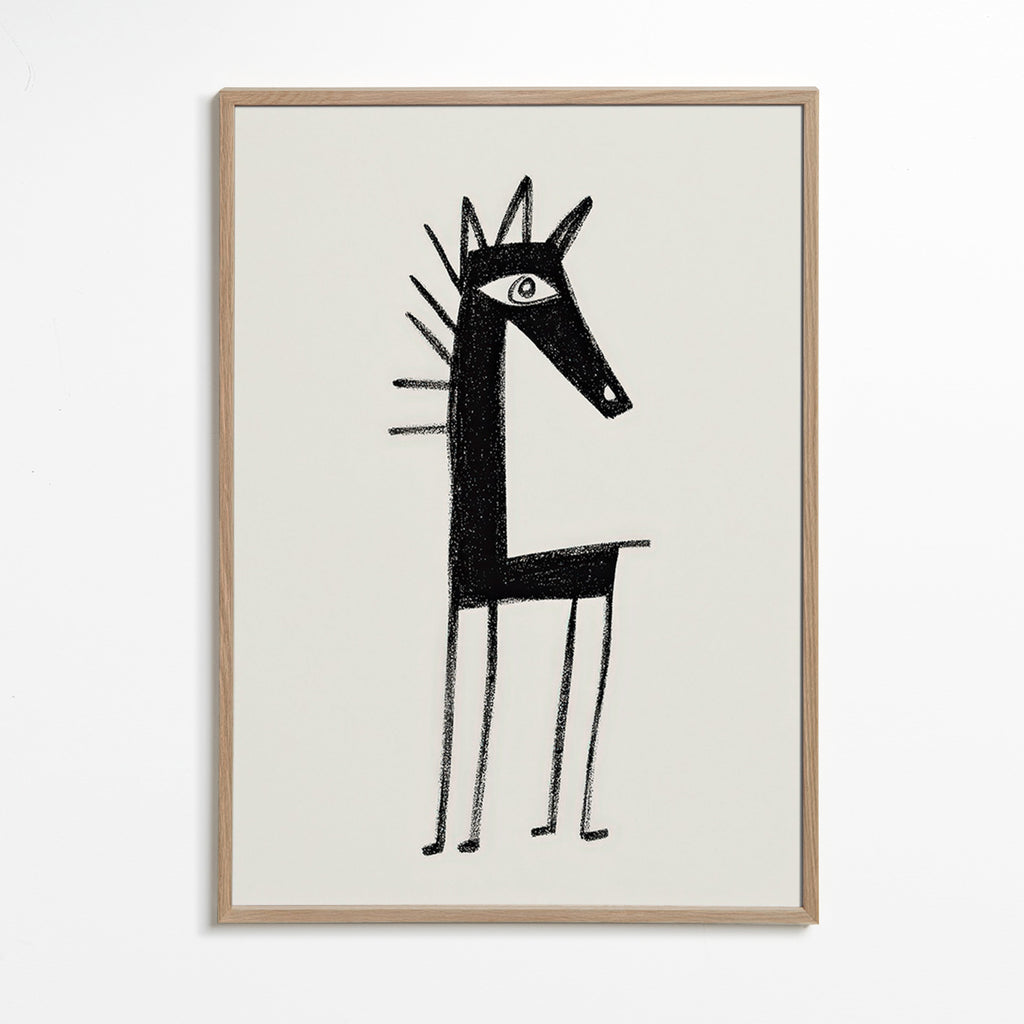 Quadro creatura minimale a tratto