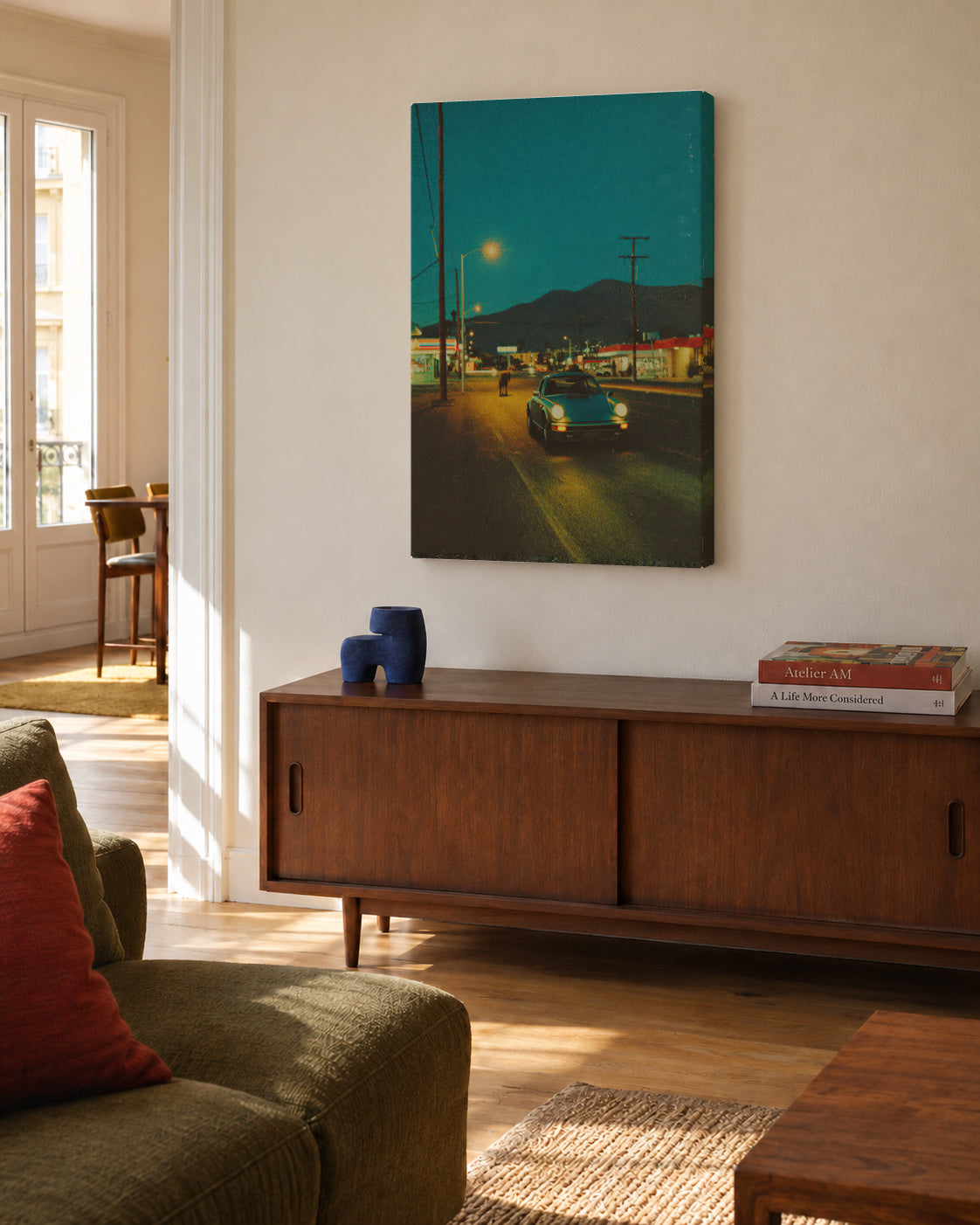 Desert Highway - Unframed canvas in an interior