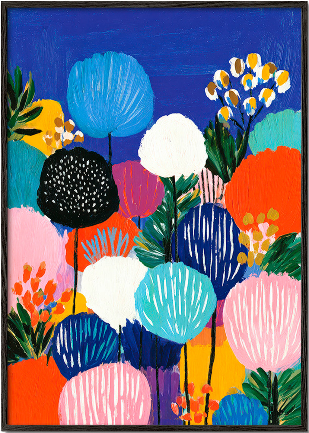 Stampa botanica bouquet colorato