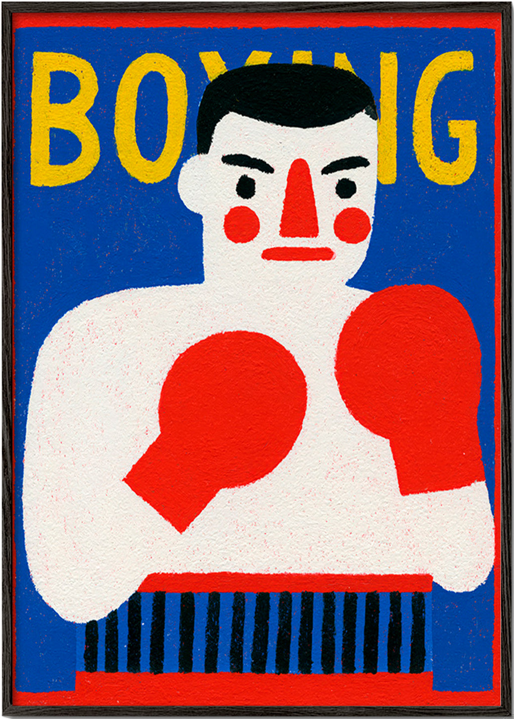Arte sportiva: poster con pugile illustrato