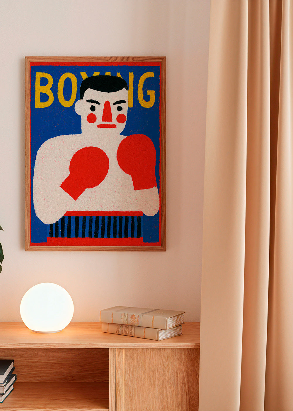 Arte sportiva: poster con pugile illustrato