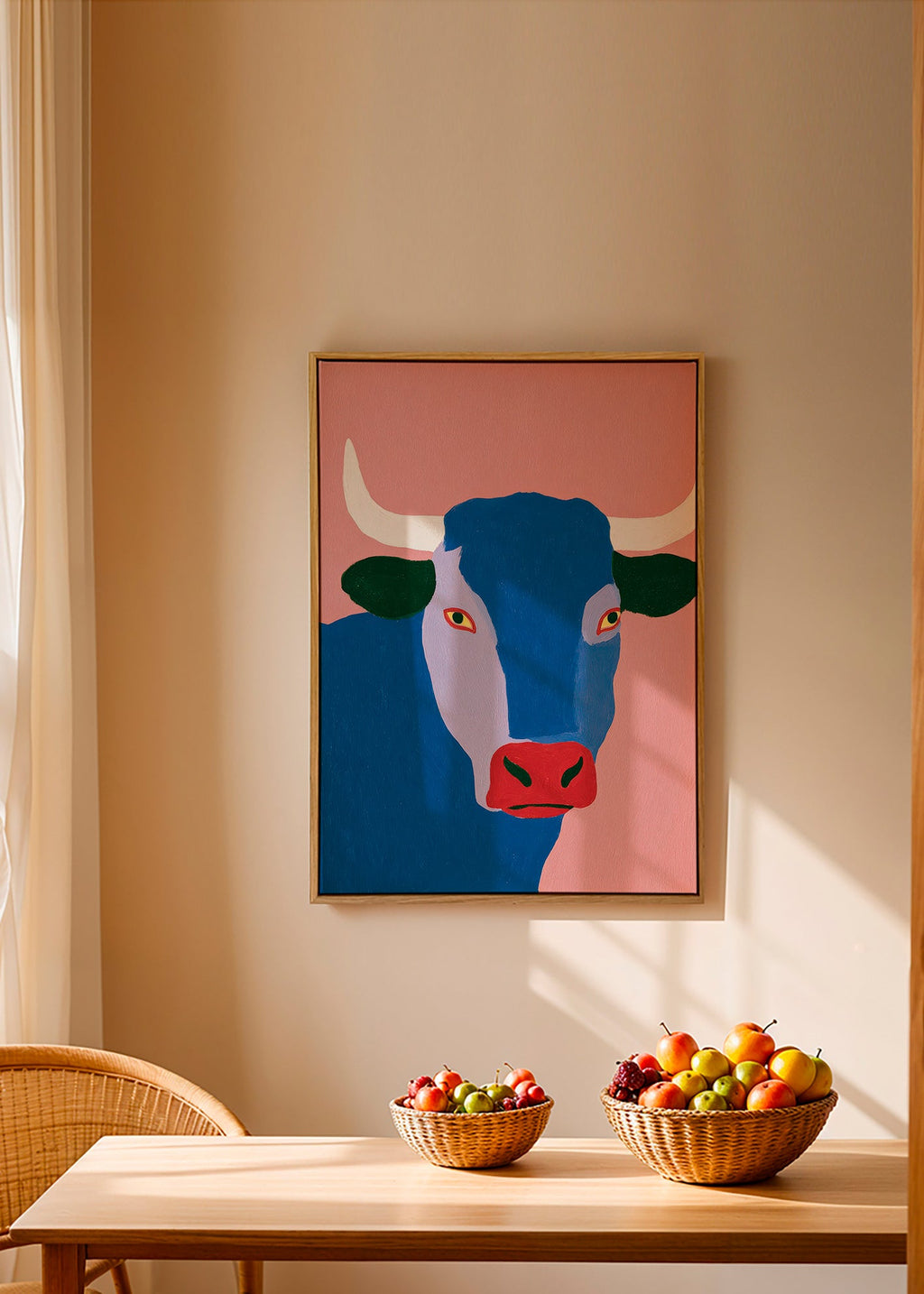 Toro indaco stilizzato