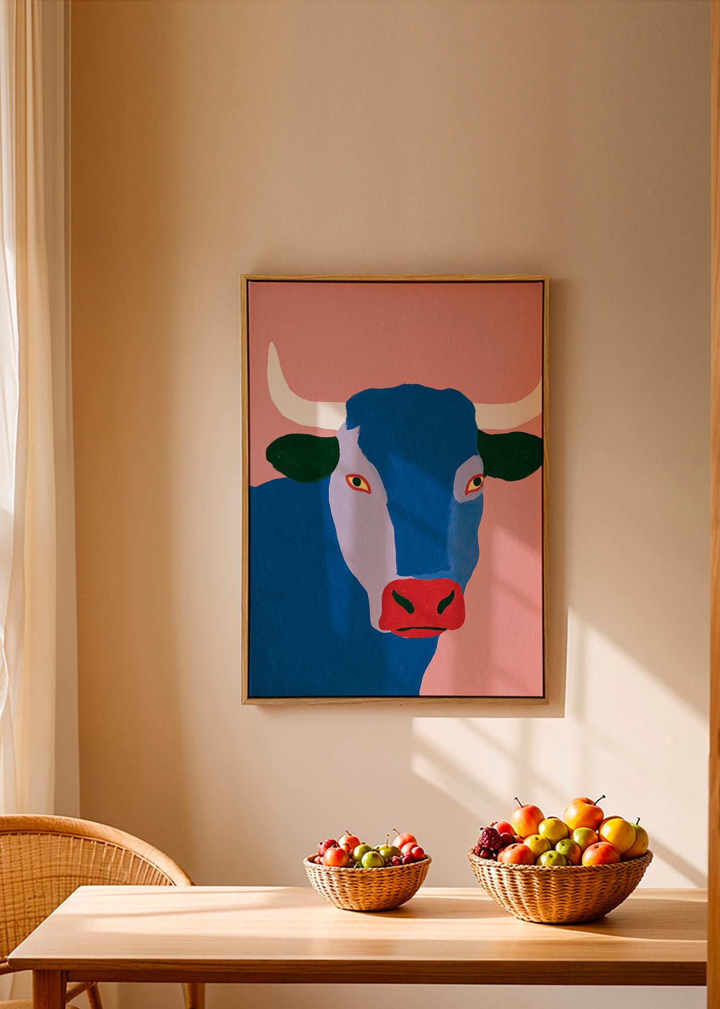 Toro indaco stilizzato