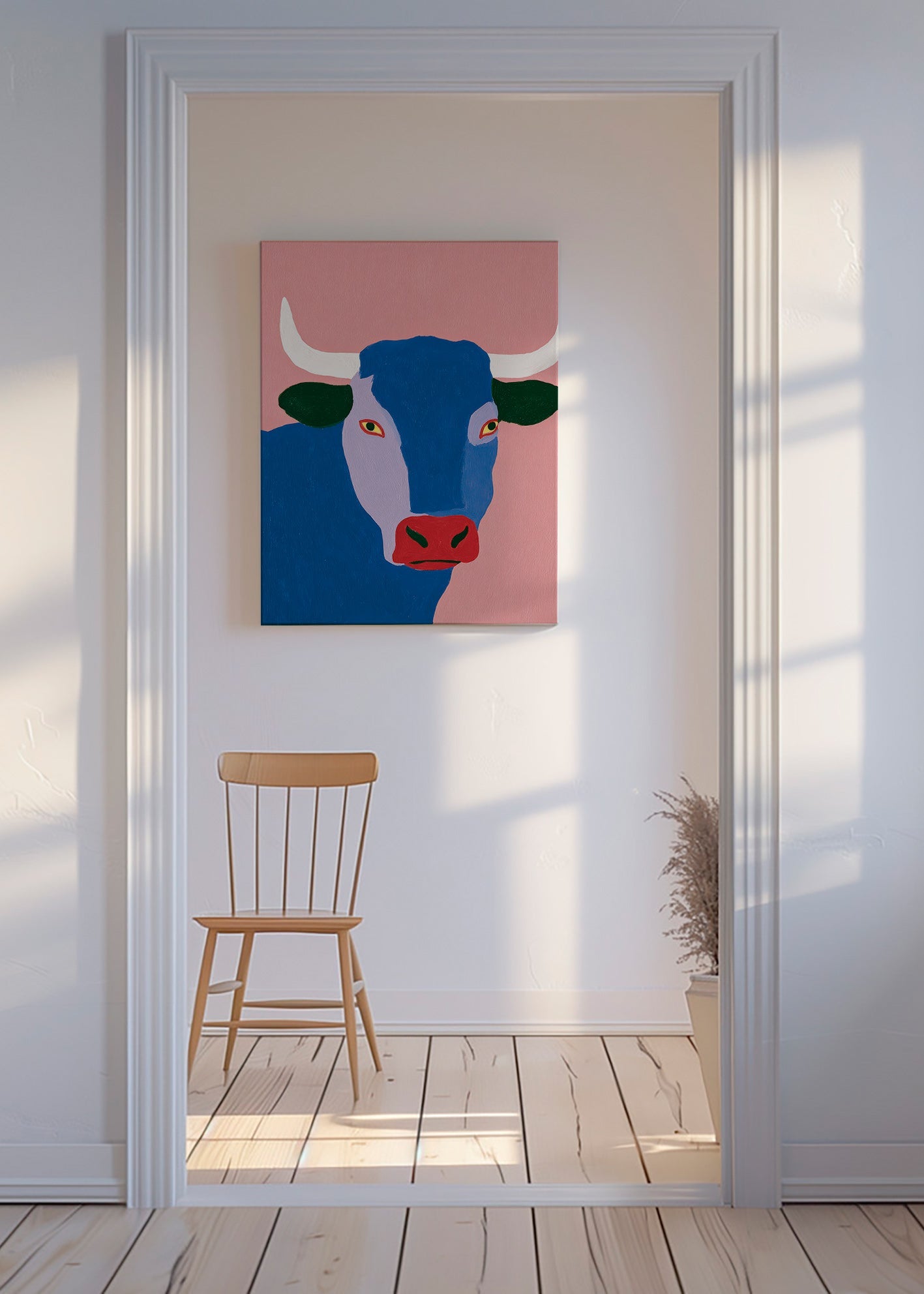 Toro indaco stilizzato