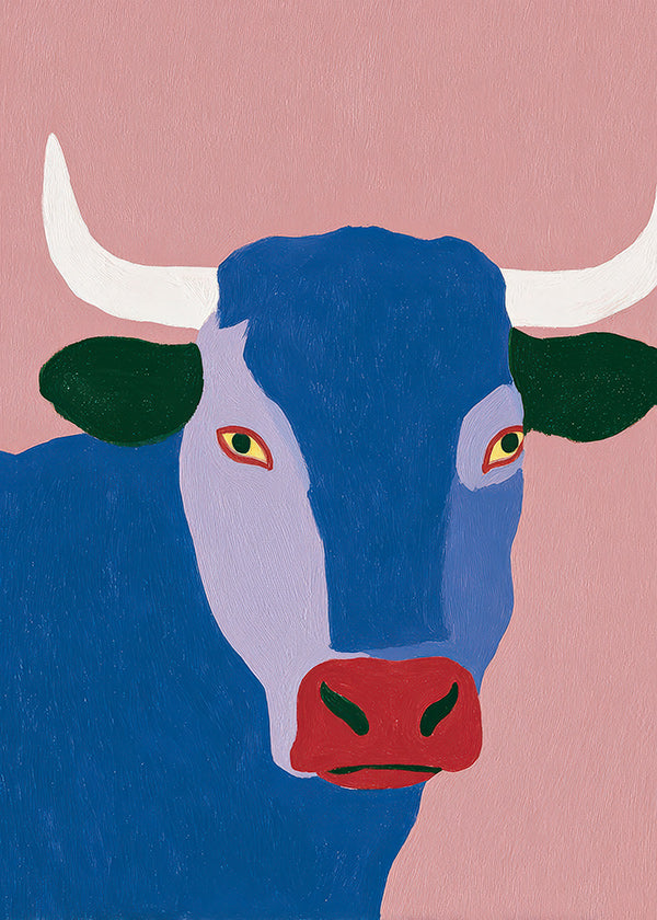 Toro indaco stilizzato