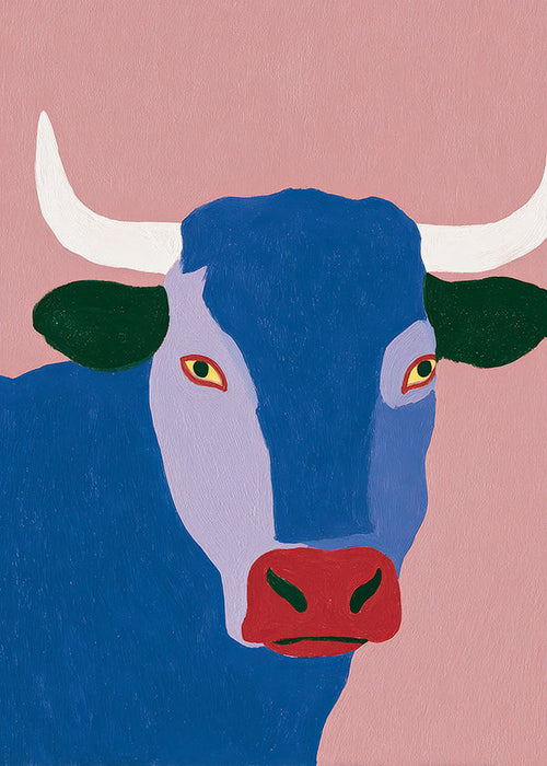 Toro indaco stilizzato