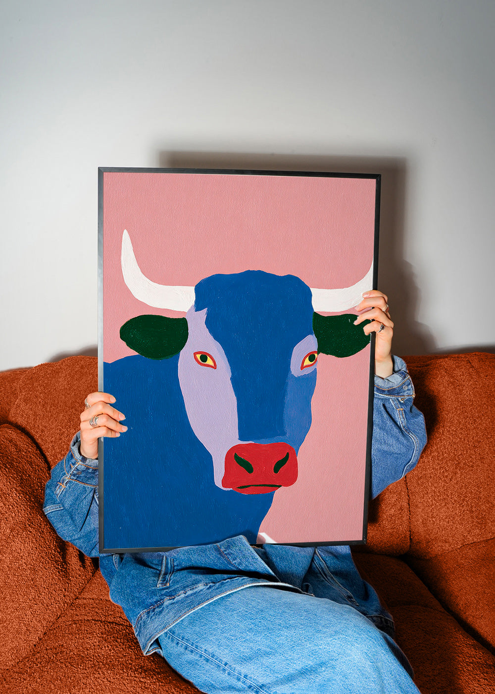 Toro indaco stilizzato