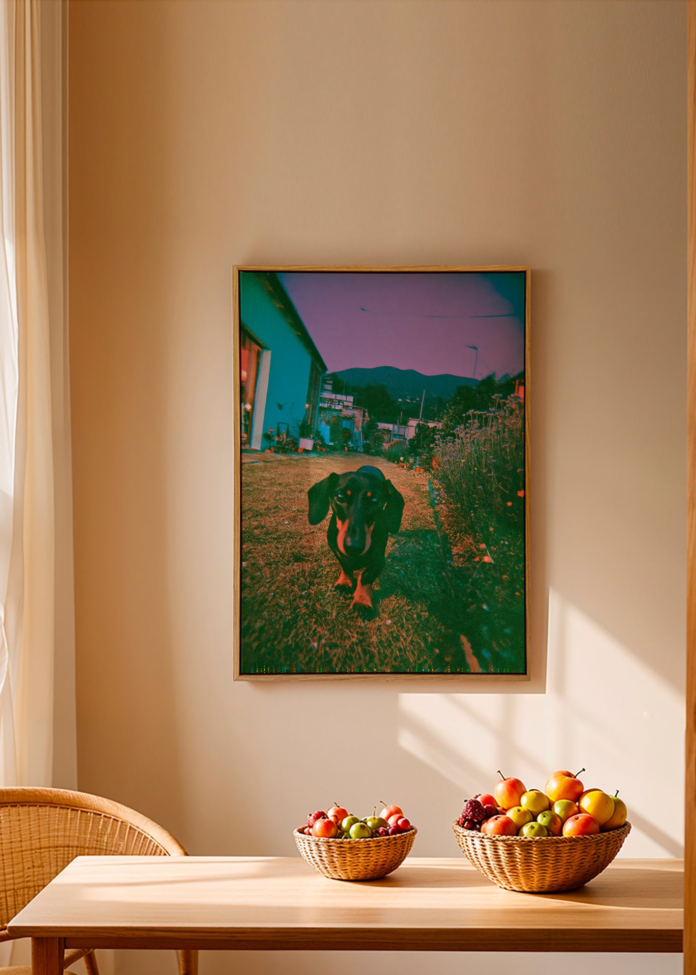 Fotografia cane al crepuscolo