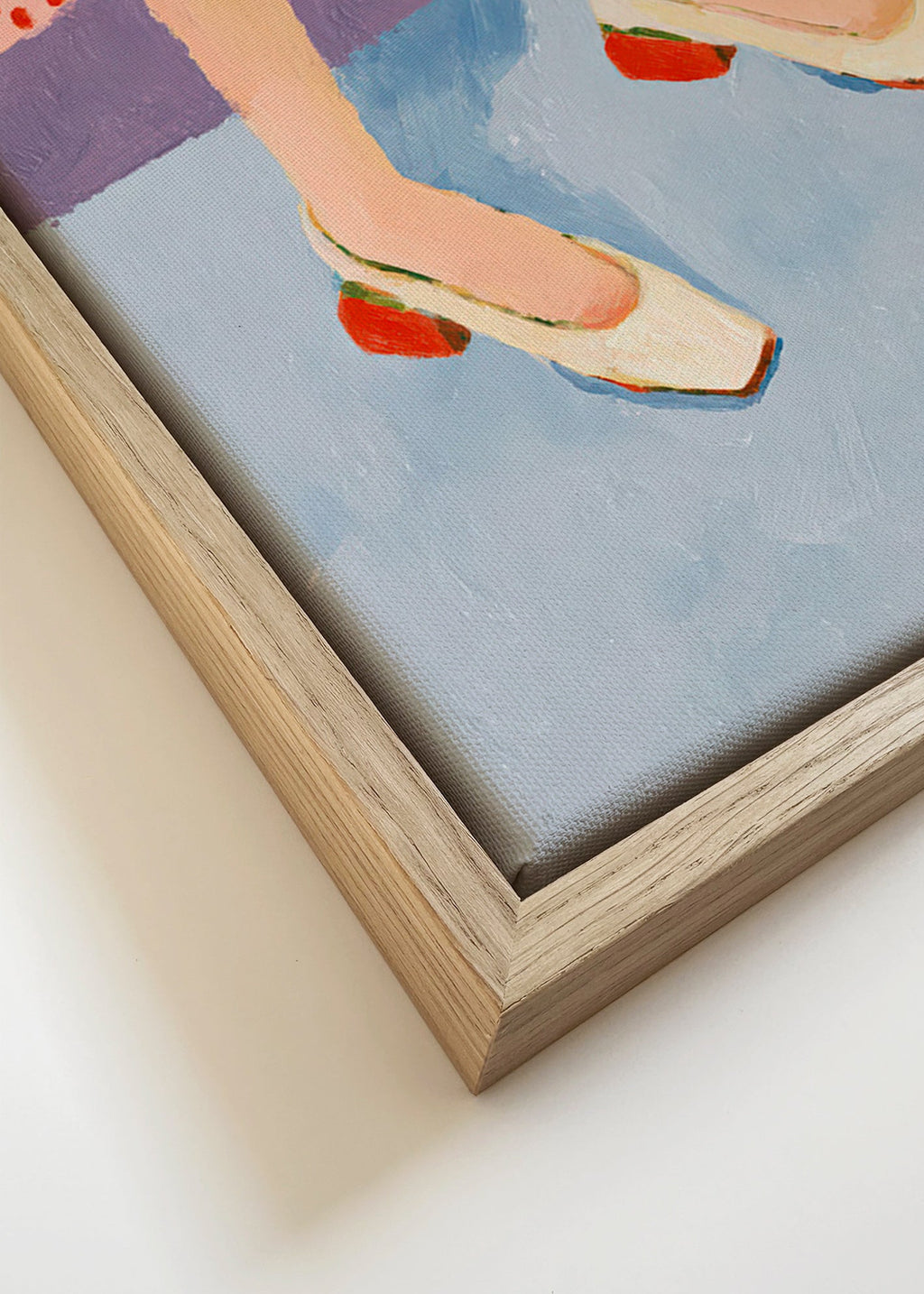 Illustrazione scarpe rosse e gonna stampata