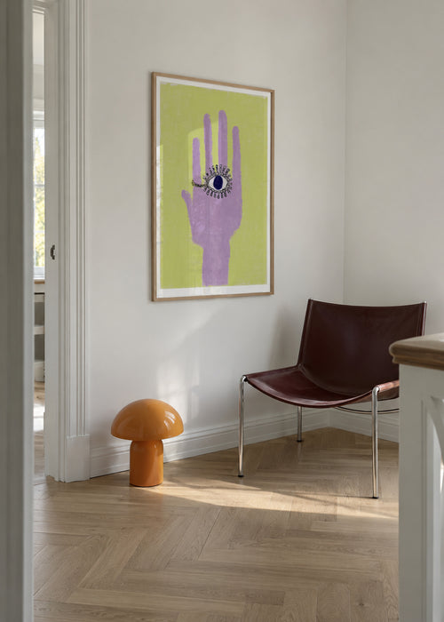 Mystic Hand - Framed poster in an interior