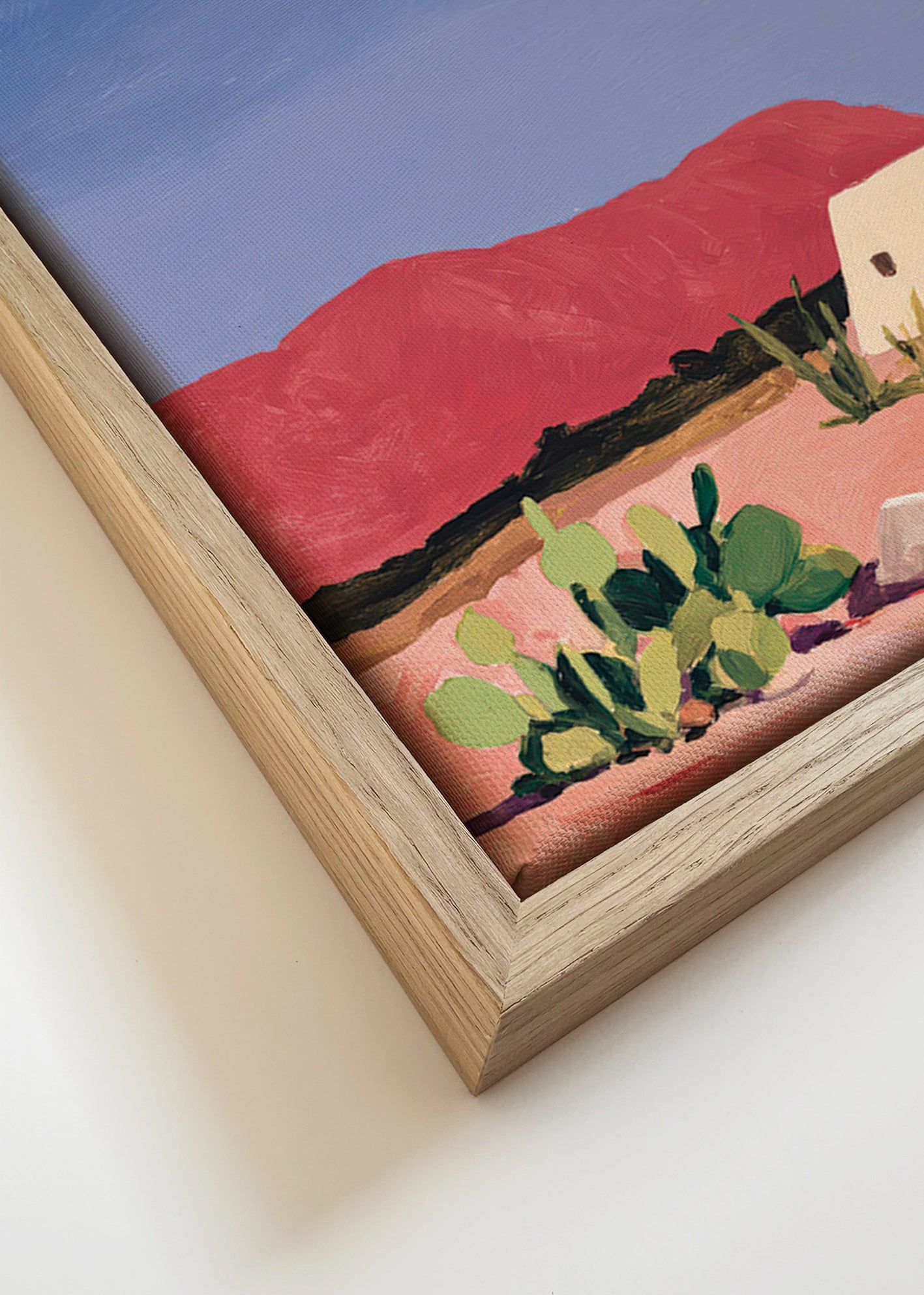 Arte paesaggistica: deserto con tenda e cactus