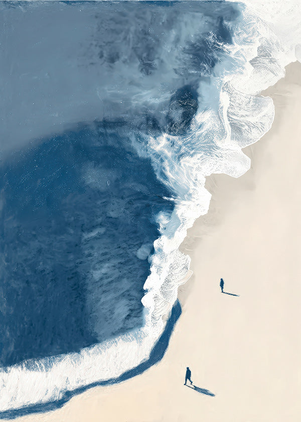 Arte paesaggistica: onde invernali viste dall'alto